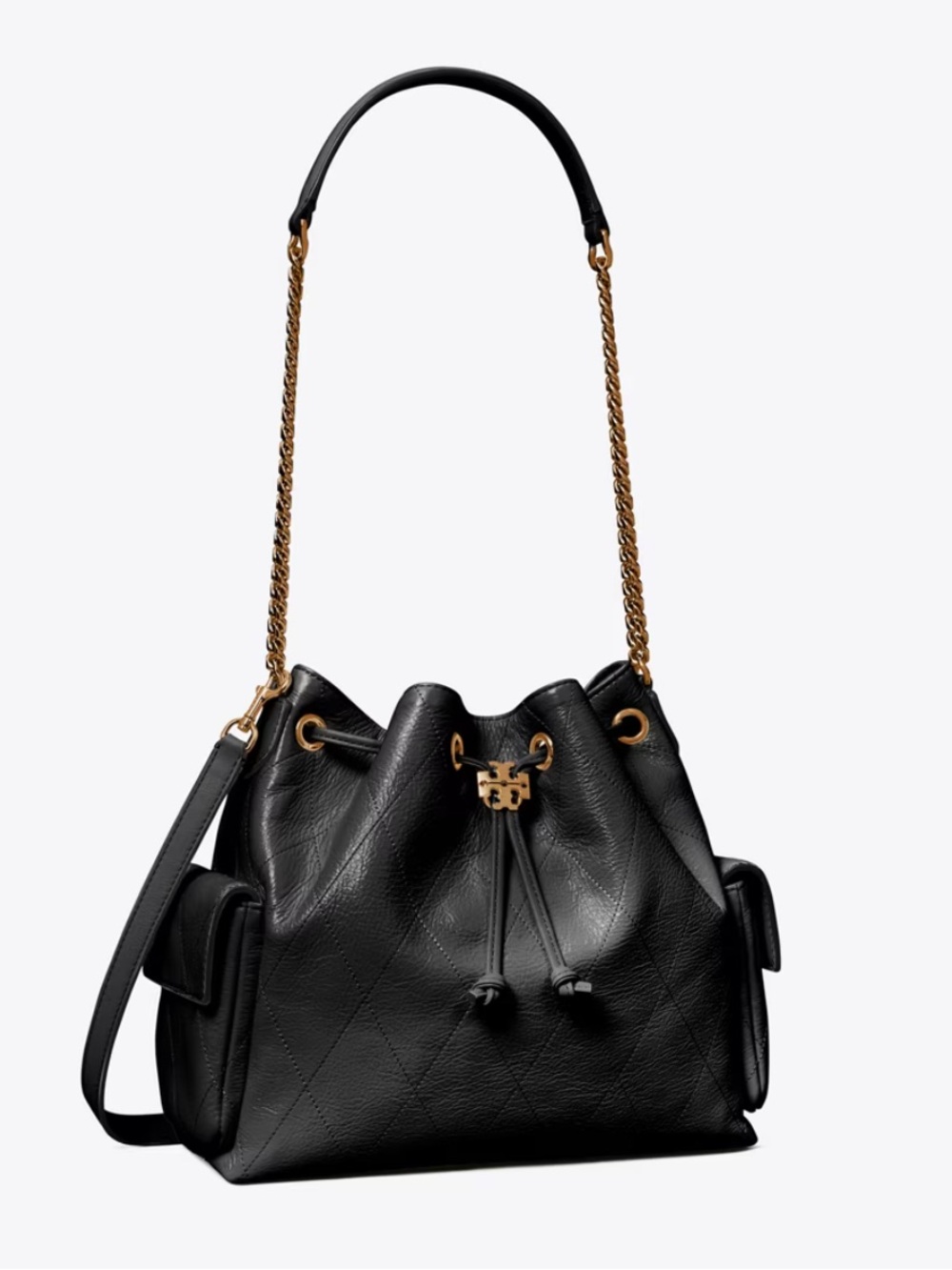 Tory Burch CHARLIE QUILTED DRAWSTRING SHOULDER BAG